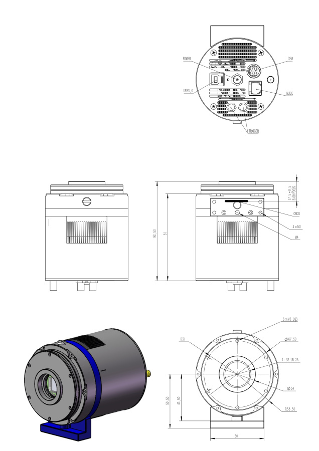 Астрономическая камера QHY992 PH (Class 1, SWIR, InGaAs, Air Cooling)