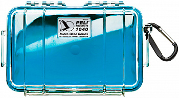 Защитный кейс Peli 1040 прозрачный с синей вставкой