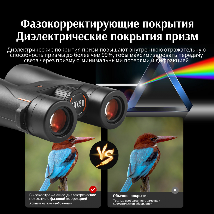 Бинокль Eyeskey Wave ED-10x50