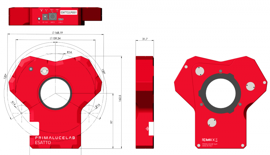 Фокусер PrimaLuceLab ESATTO 2" Low Profile (ход 10мм)