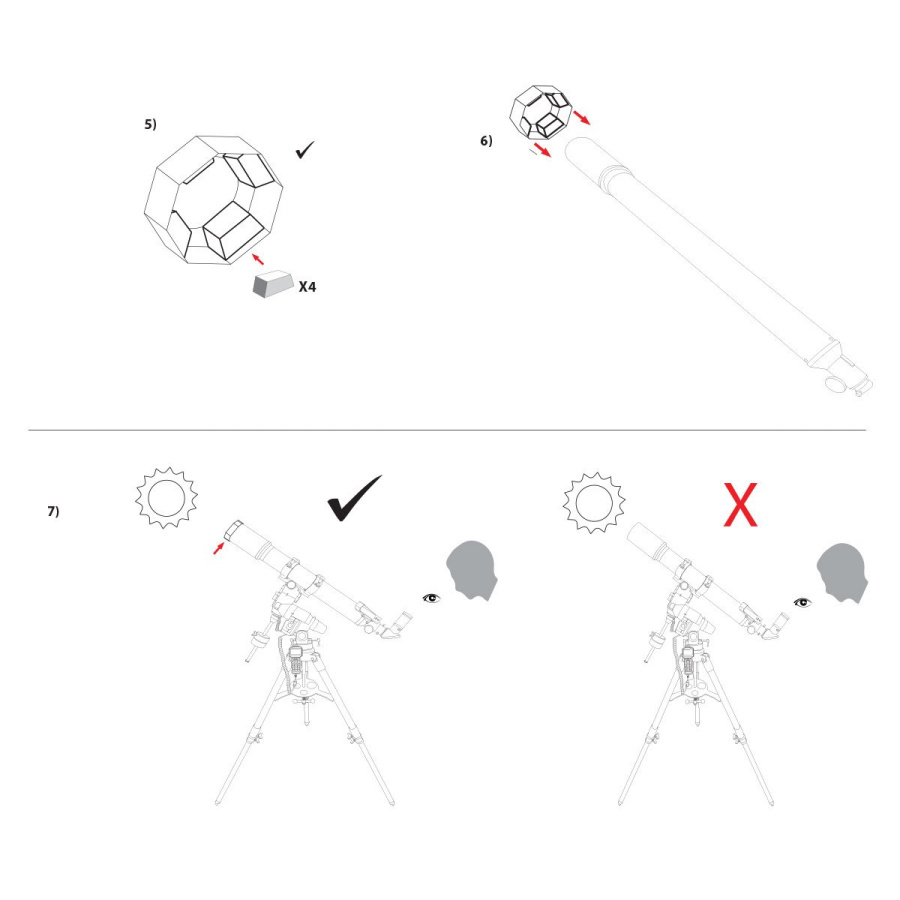Солнечный фильтр Explore Scientific Sun Catcher Solar Filter для 80-102mm телескопов