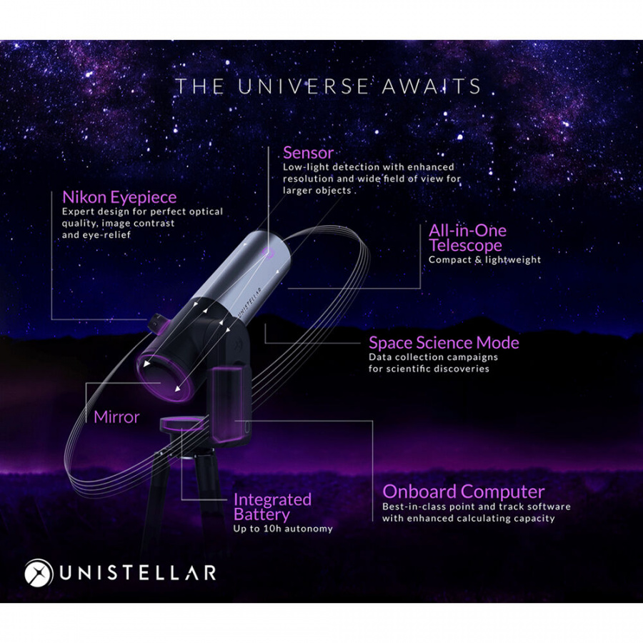 Цифровой телескоп Unistellar eVscope 2 в комплекте с рюкзаком